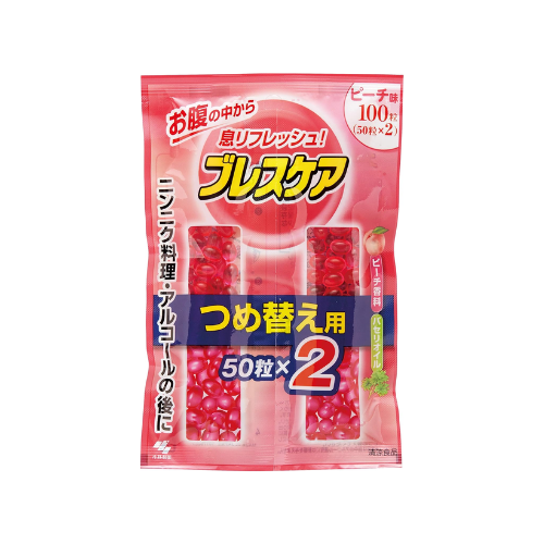 Breath Care Capsules – Peach Flavor, 100 Capsules (50x2 Refil)