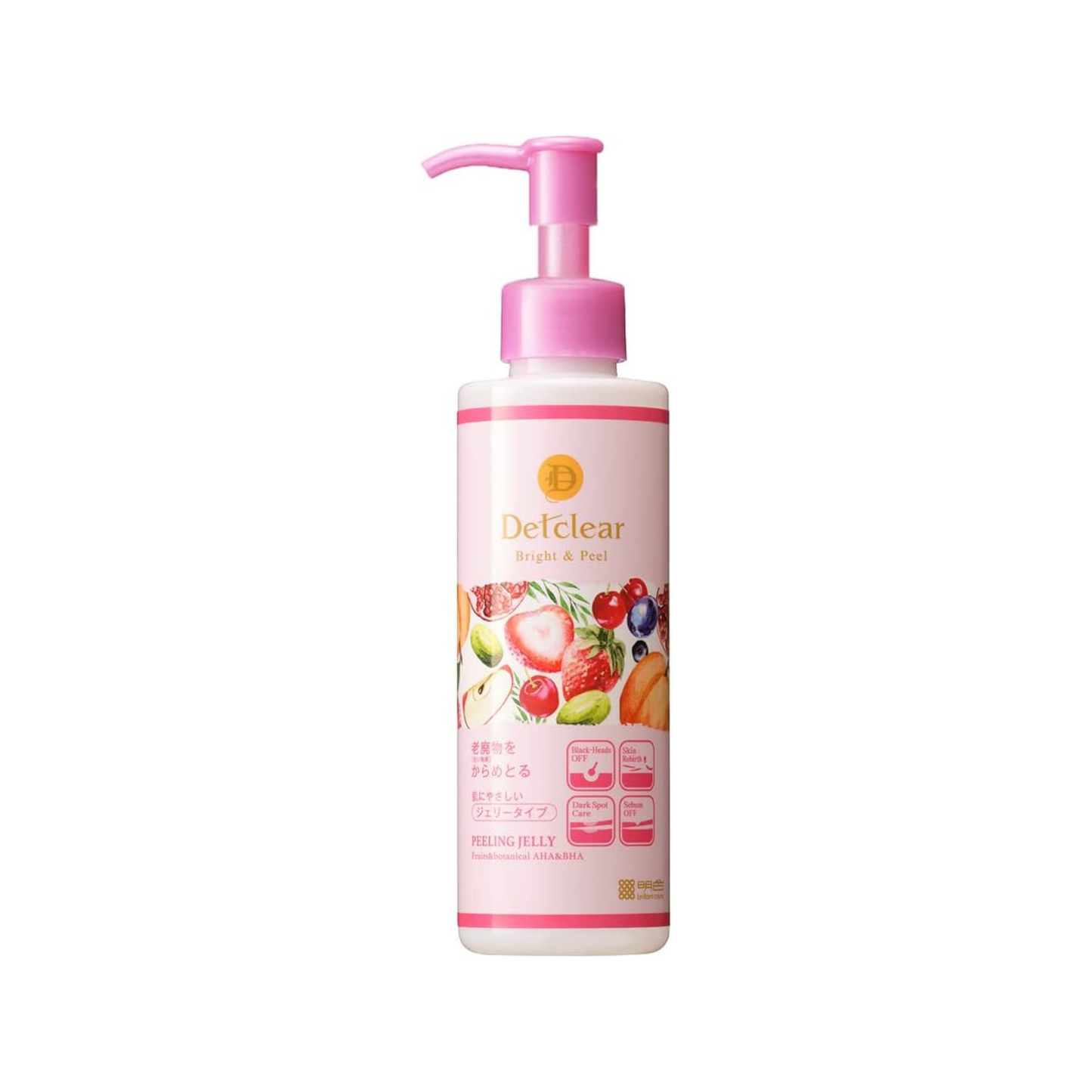 DetClear Bright & Peel Peeling Jelly, Mixed Berry Scent 180ml (Gel Peeling) Made in Japan