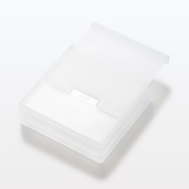 MUJI Polypropylene Cable Storage Case with Smartphone Stand – Square