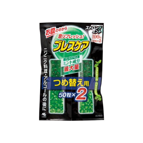 Breath Care Capsules – Strong Mint, 100 Capsules (50x2 Refil)