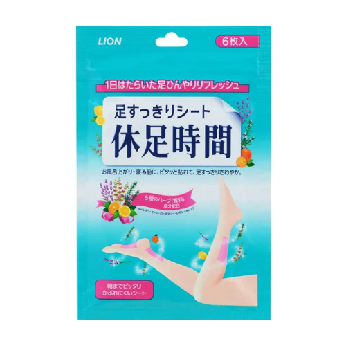 Kyusoku Jikan Foot Refreshing Gel Sheets – 6 Sheets