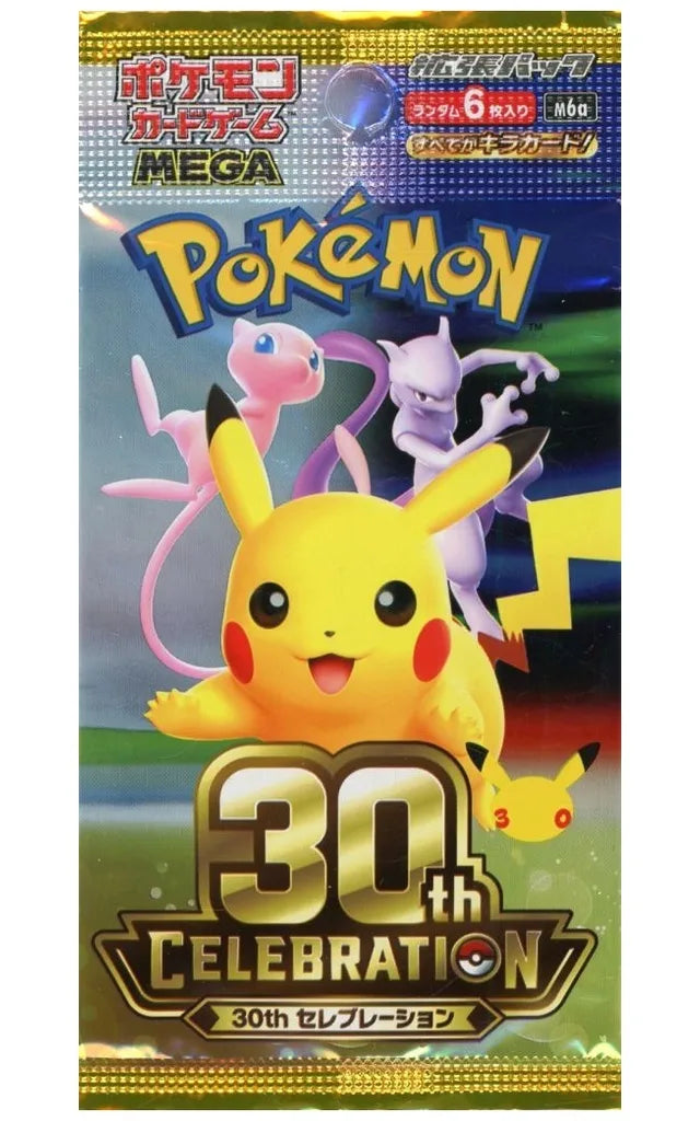 BOX Lacrada Pokémon Card MEGA 30th Celebration M6a - Pack booster individual 6 cartas kira