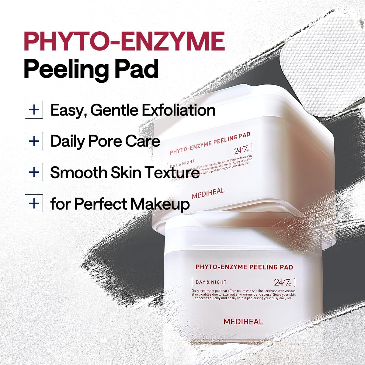 MEDIHEAL Phyto-Enzyme Peeling Pads - 100 Sheets (Facial Toner Pads)