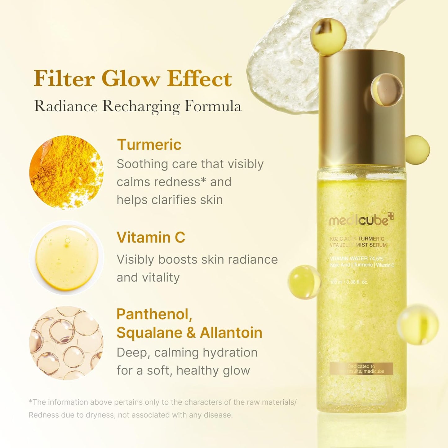 MEDICUBE Kojic Acid Turmeric Vita Jelly Serum Mist 100ml