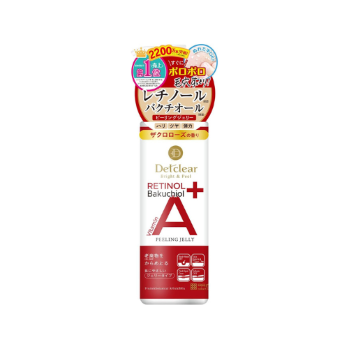 DetClear Bright & Peel Peeling Jelly (Retinol + Bakutiol Formulated) 180ml - Gel peeling Made in Japan