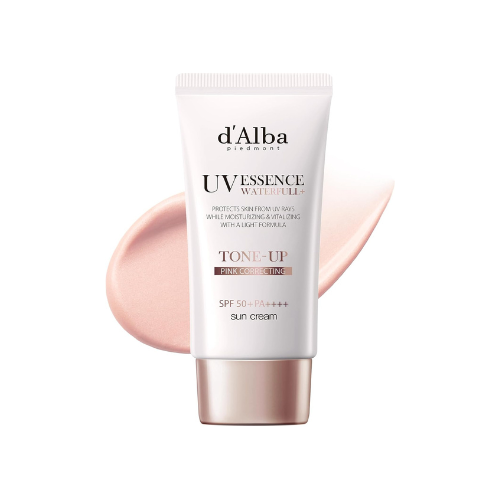 d'Alba UV Essence Waterfull+ Tone Up Sun Cream 50ml - Pink Correcting